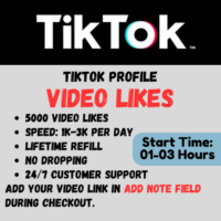 5000x TikTok Video Likes